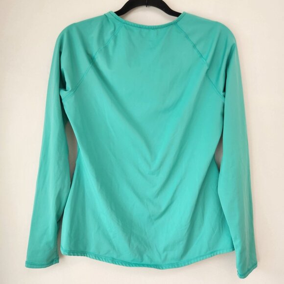 Brooks Teal Green Long Sleeve Athletic Shirt Workout Running Women's M - Picture 2 of 7